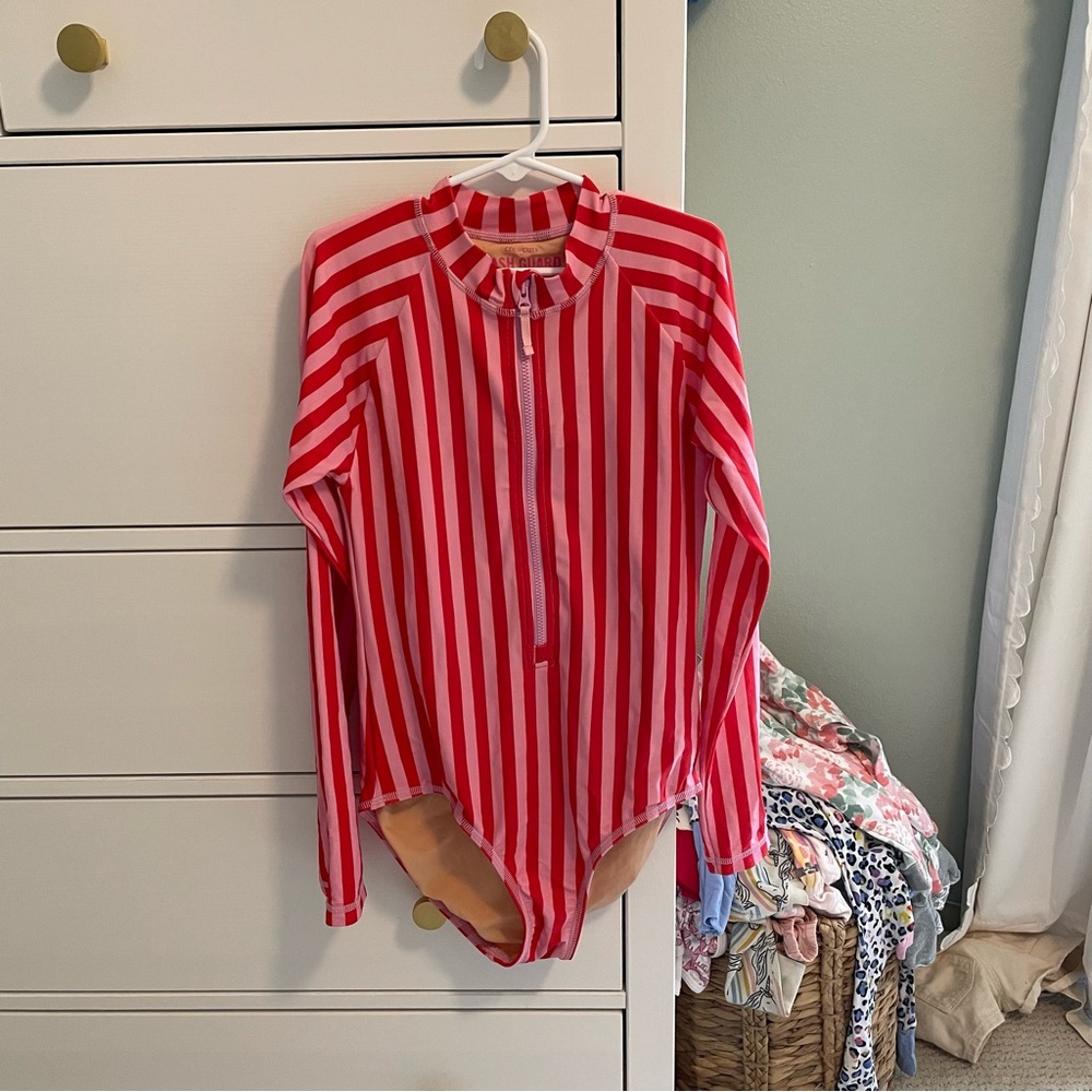 Crewcuts Long Sleeved Striped Rashguard Size 12 Girls
